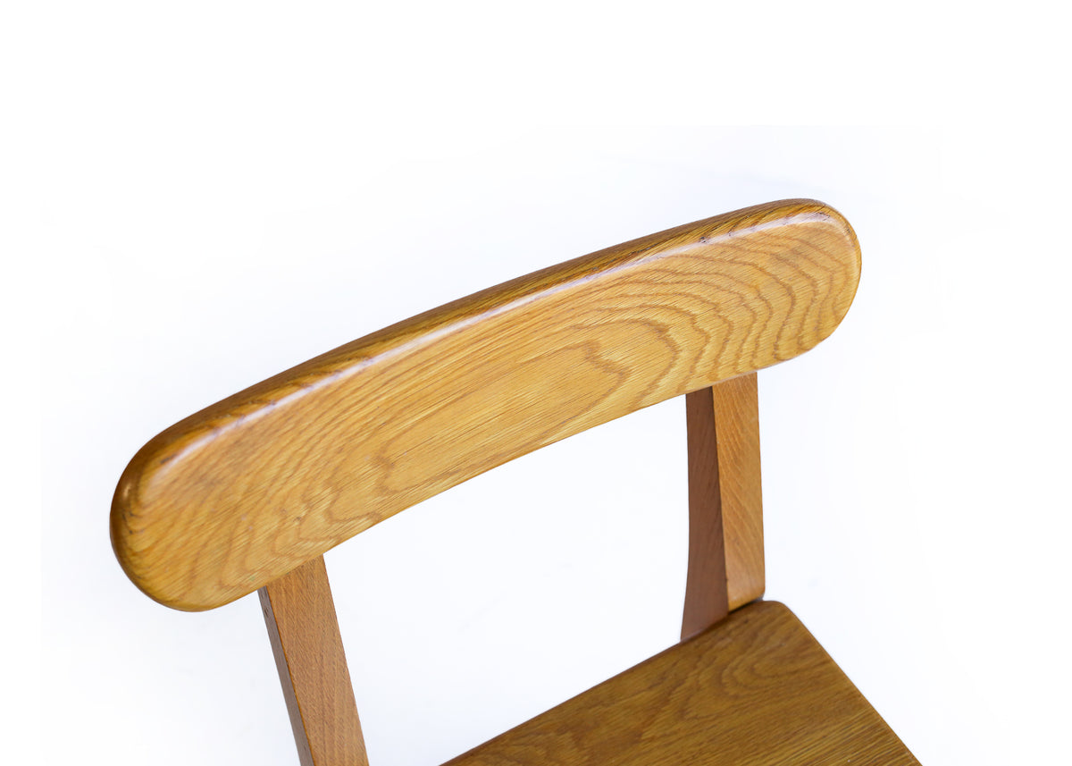 Set of Four Vintage Oak Bar Stools