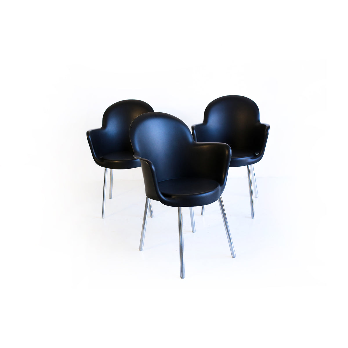 Set of Three Sintesi Gogo Chairs, Italy 1980s