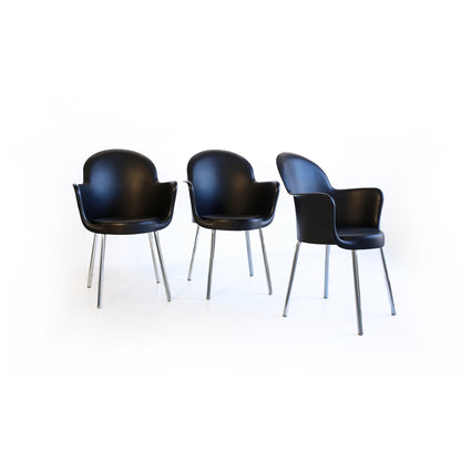 Set of Three Sintesi Gogo Chairs, Italy 1980s