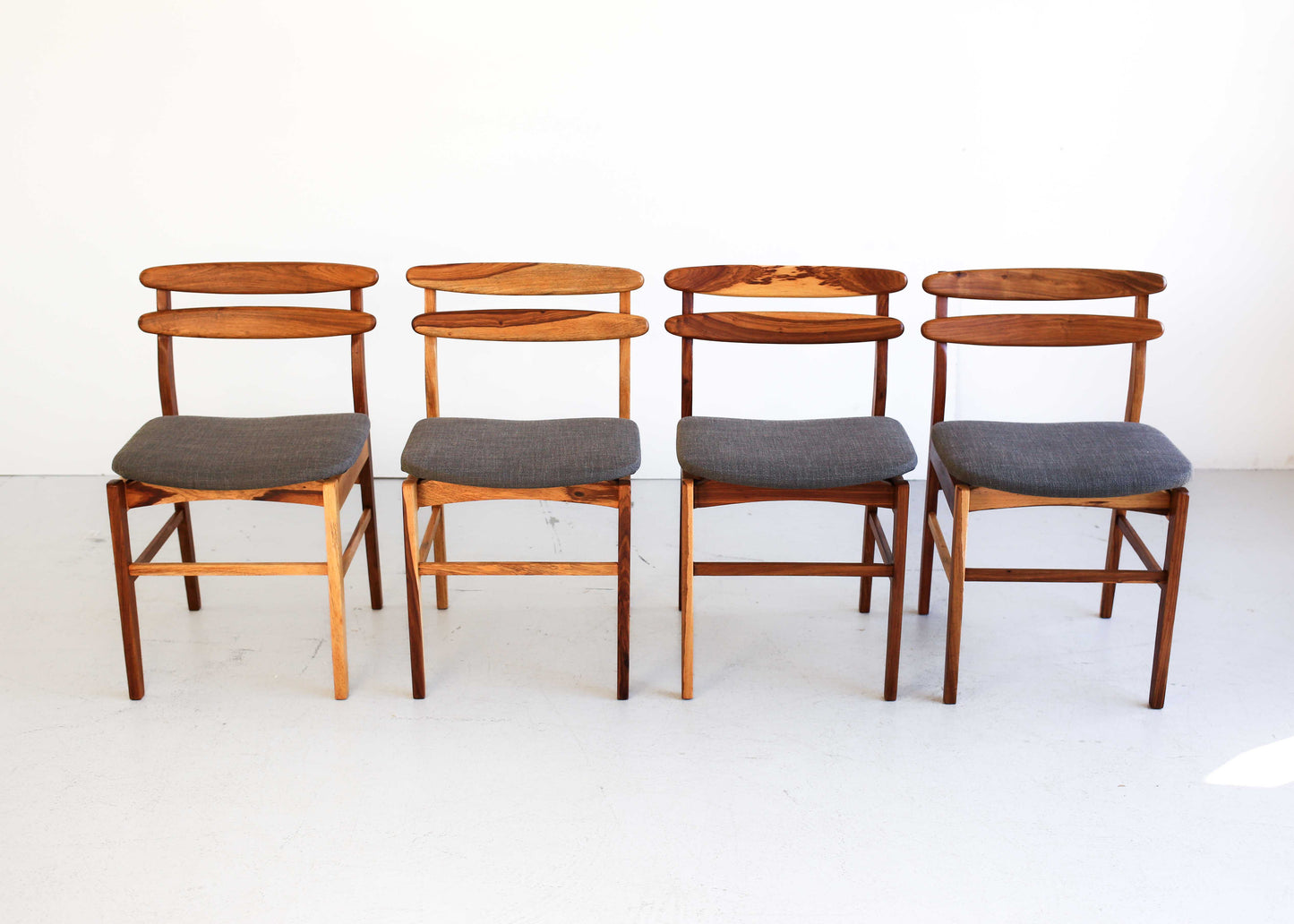 Four Mid-Century Modern Kiaat Chairs