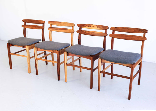 Four Mid-Century Modern Kiaat Chairs