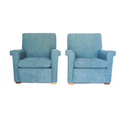 A Pair of Comfortable Mid-century Armchairs