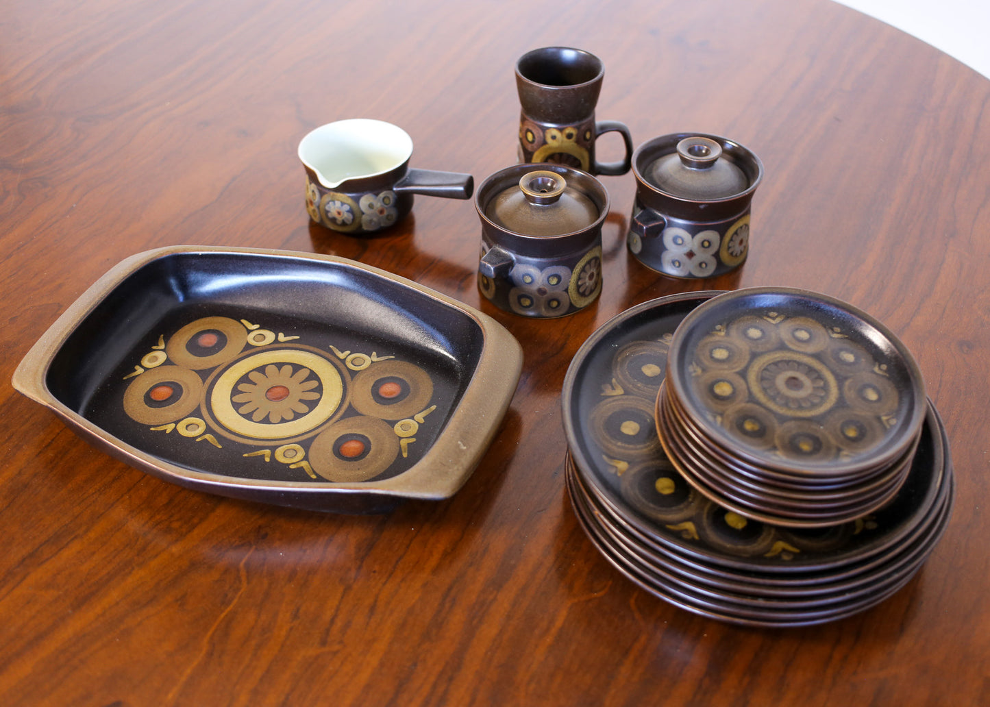 Hand Decorated Denby Part Dinner Set, c.1906s