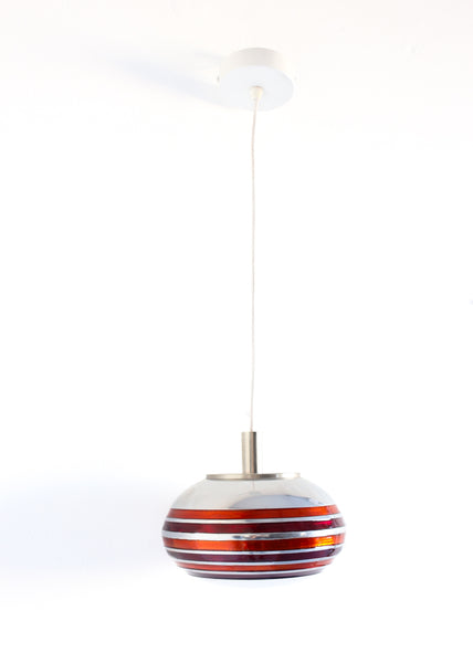 Amber Banded Spheroid Lamp