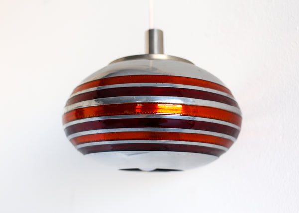 Amber Banded Spheroid Lamp