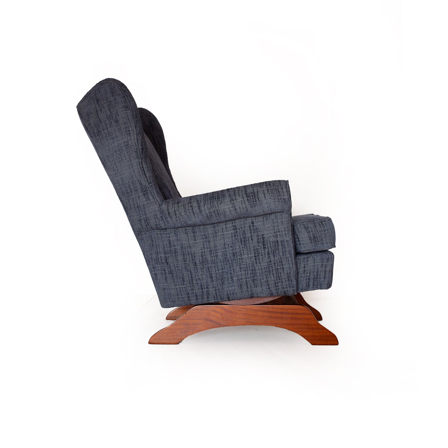 Vintage Wingback Rocker with Ottoman
