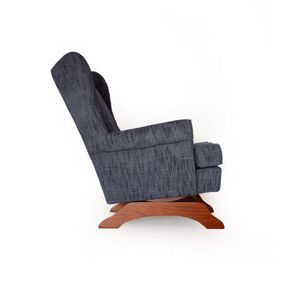 Vintage Wingback Rocker with Ottoman