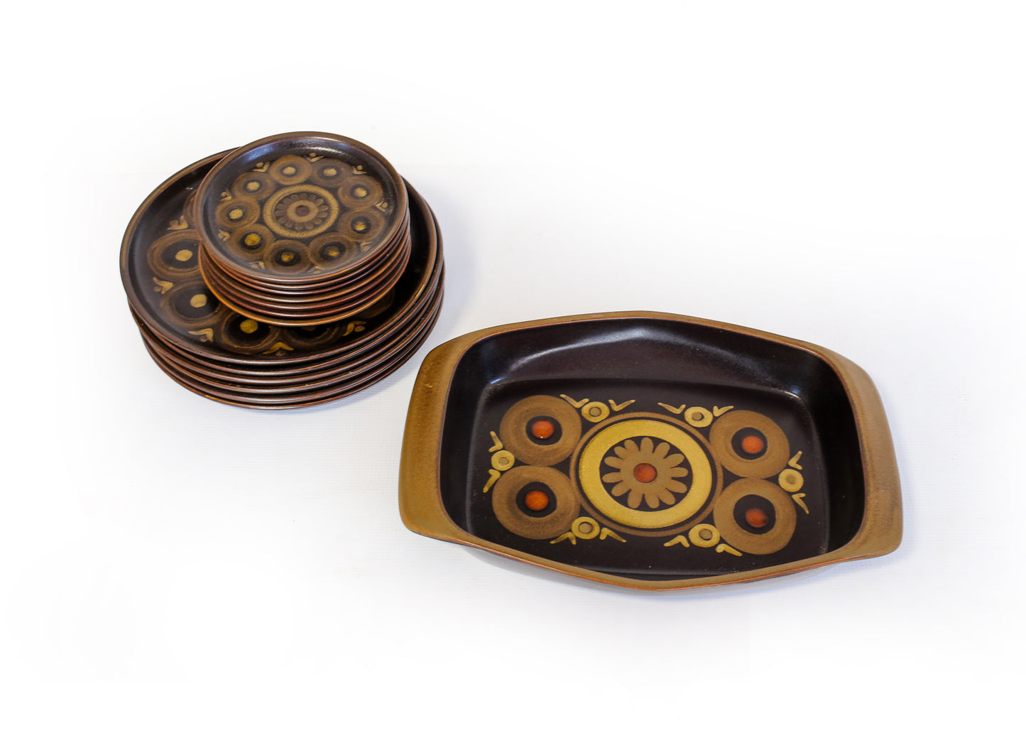 Hand Decorated Denby Part Dinner Set, c.1906s