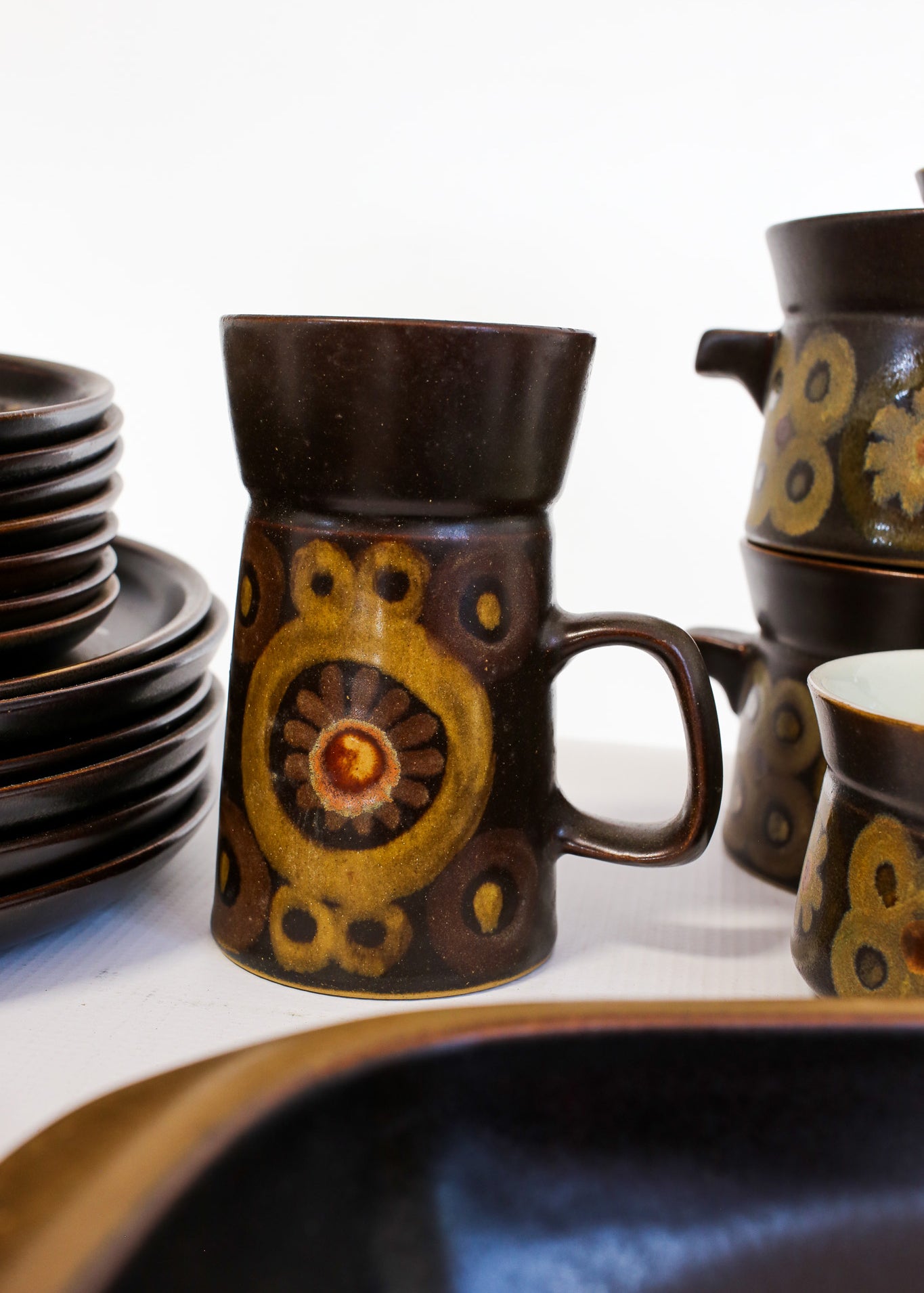 Hand Decorated Denby Part Dinner Set, c.1906s