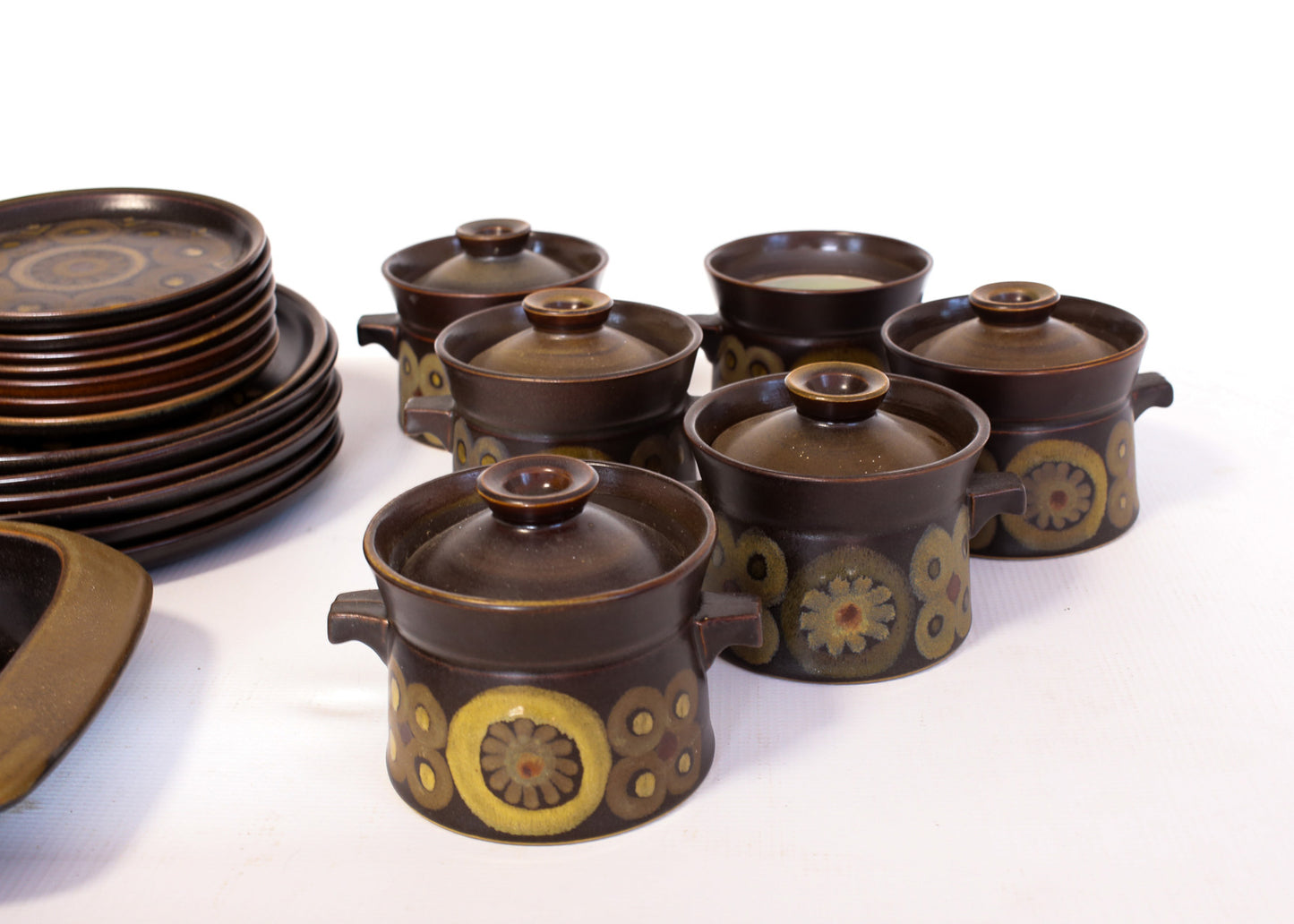 Hand Decorated Denby Part Dinner Set, c.1906s