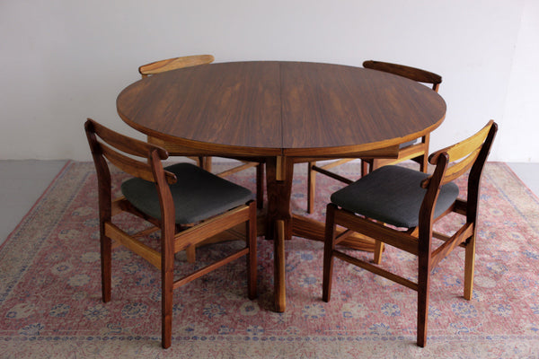 Four Mid-Century Modern Kiaat Chairs