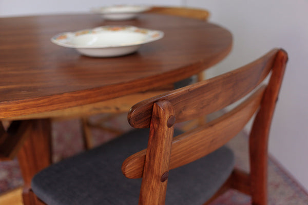 Four Mid-Century Modern Kiaat Chairs