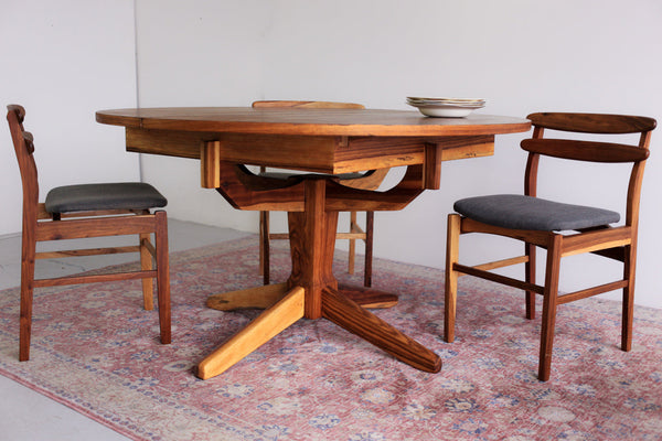 Four Mid-Century Modern Kiaat Chairs