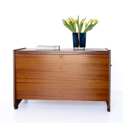 Glass Top Desk with 17 Drawers