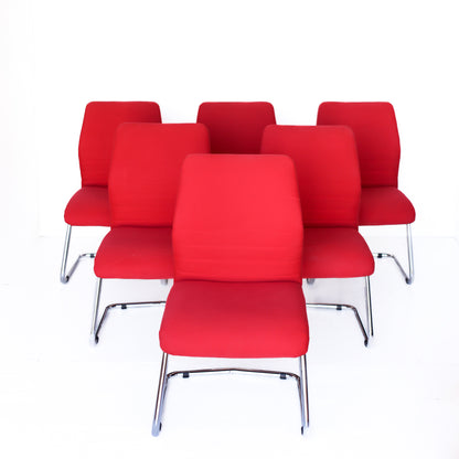 Set of Six Bauhaus Style Cantilever Chairs