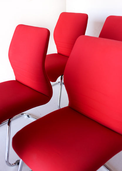 Set of Six Bauhaus Style Cantilever Chairs