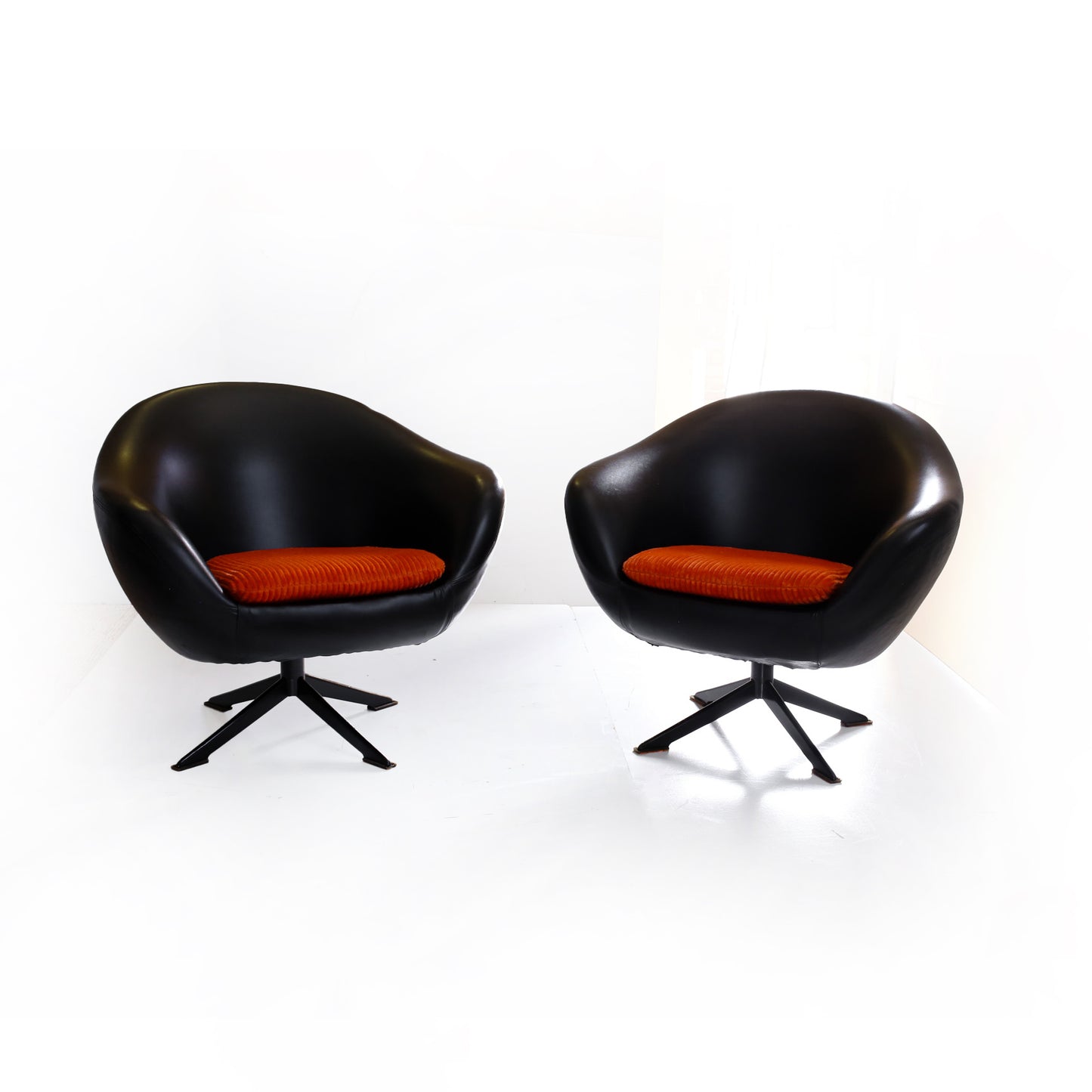 A Pair of 1970s Zodiac Swivel Chairs