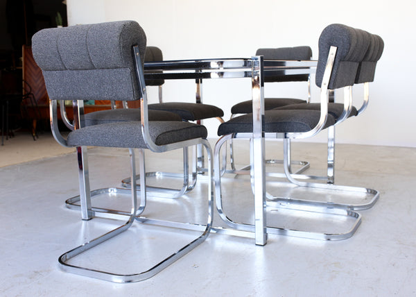 Set of 1970's Cantilever Dining Chairs