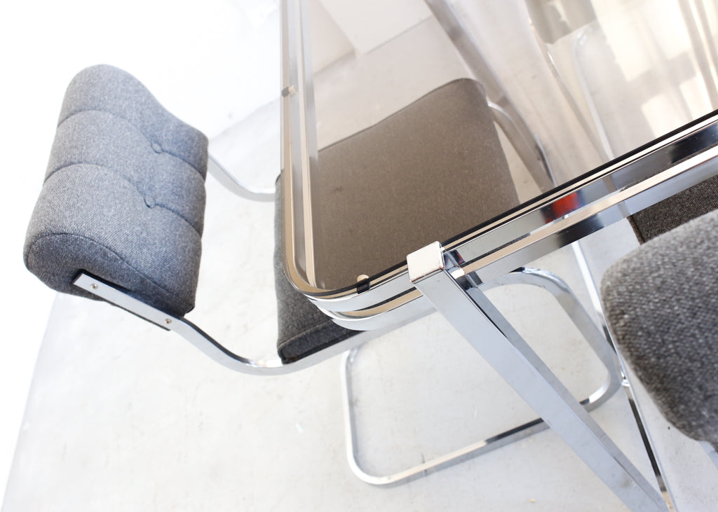 Set of 1970's Cantilever Dining Chairs