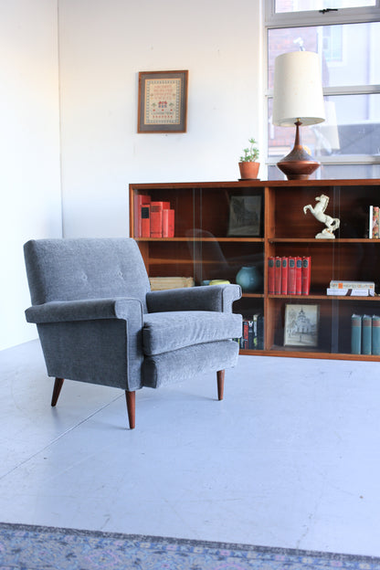 Sapele Bookcase with Glass Doors - two available