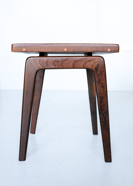 Imbuia Side Table with a Floating Top