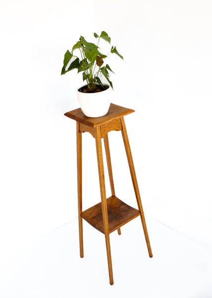 Tall Oak Pot Plant Stand