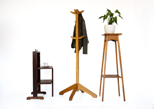 Oak Coat and Hat Stand