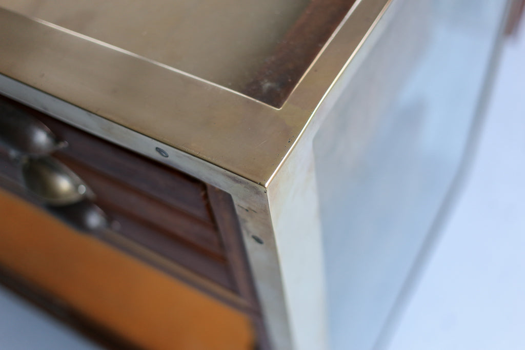 Rare Haberdashery and Display Counter with Brass Frame