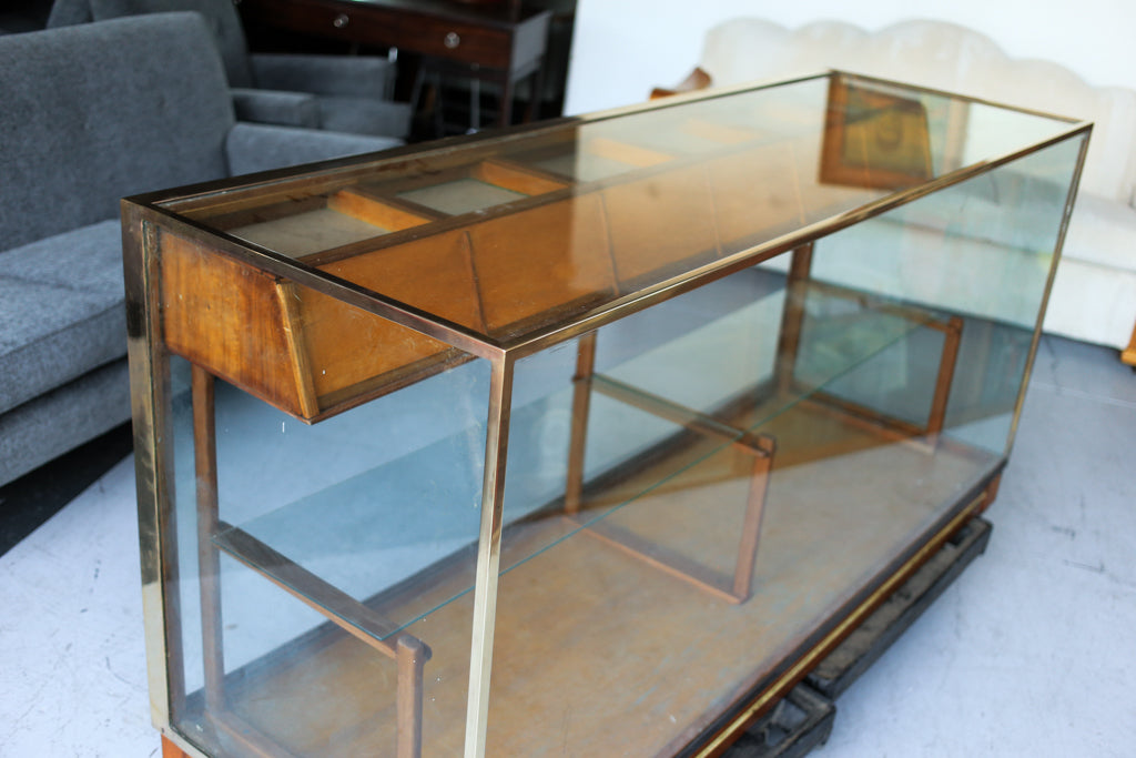 Rare Haberdashery and Display Counter with Brass Frame