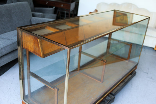 Rare Haberdashery and Display Counter with Brass Frame