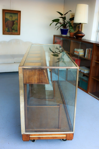 Rare Haberdashery and Display Counter with Brass Frame