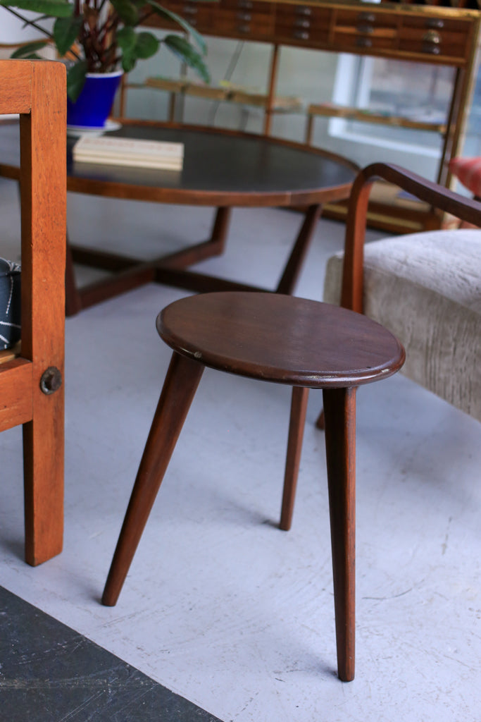 1960's Solid Wood Side Table