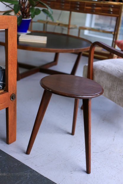 1960's Solid Wood Side Table
