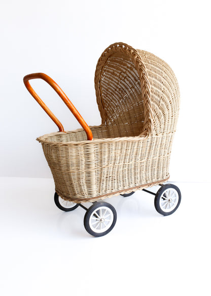 Cane Doll's Pram