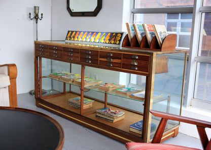 Rare Haberdashery and Display Counter with Brass Frame