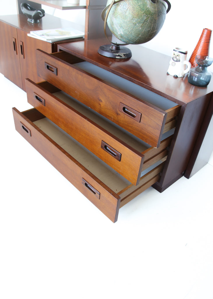 Large Mid-century Modular Wall Unit