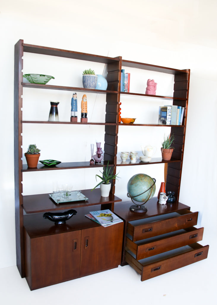 Large Mid-century Modular Wall Unit