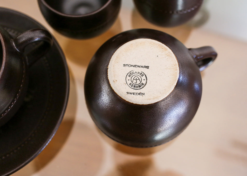 Part Höganäs Keramik Tea Set - Sweden