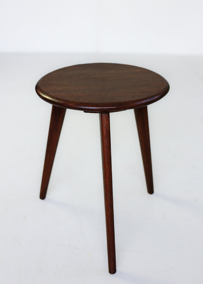 1960's Solid Wood Side Table