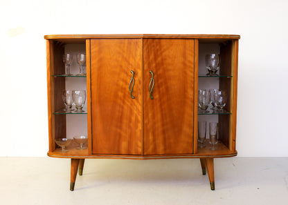 Retro Satin Birch Drinks Cabinet