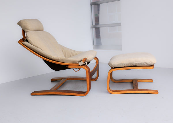 A Pair of Kroken Armchairs with Footrests - priced individually