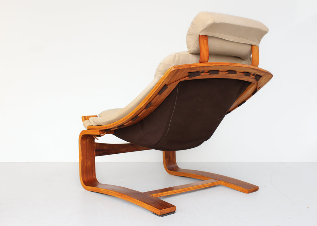 A Pair of Kroken Armchairs with Footrests - priced individually