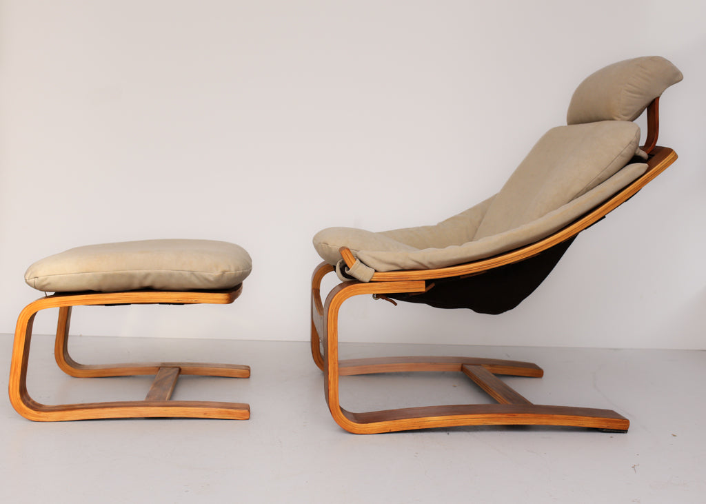 A Pair of Kroken Armchairs with Footrests - priced individually