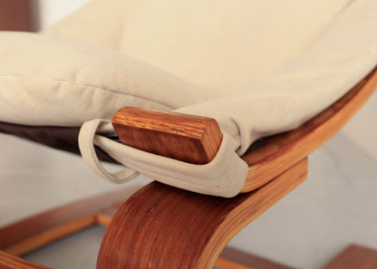 A Pair of Kroken Armchairs with Footrests - priced individually