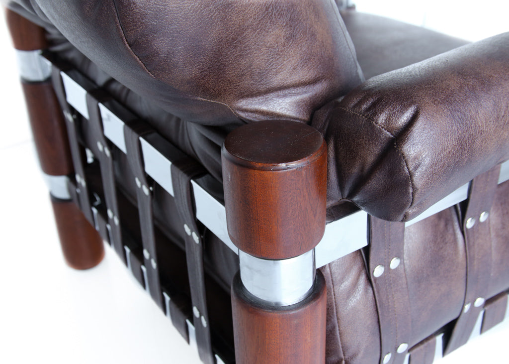 Rare El Rancho Armchair and Ottoman -  Finland, 1970s