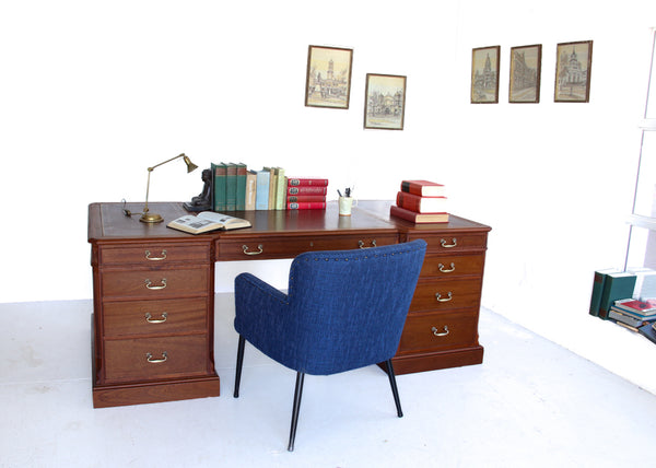 Large Vintage Executive Desk