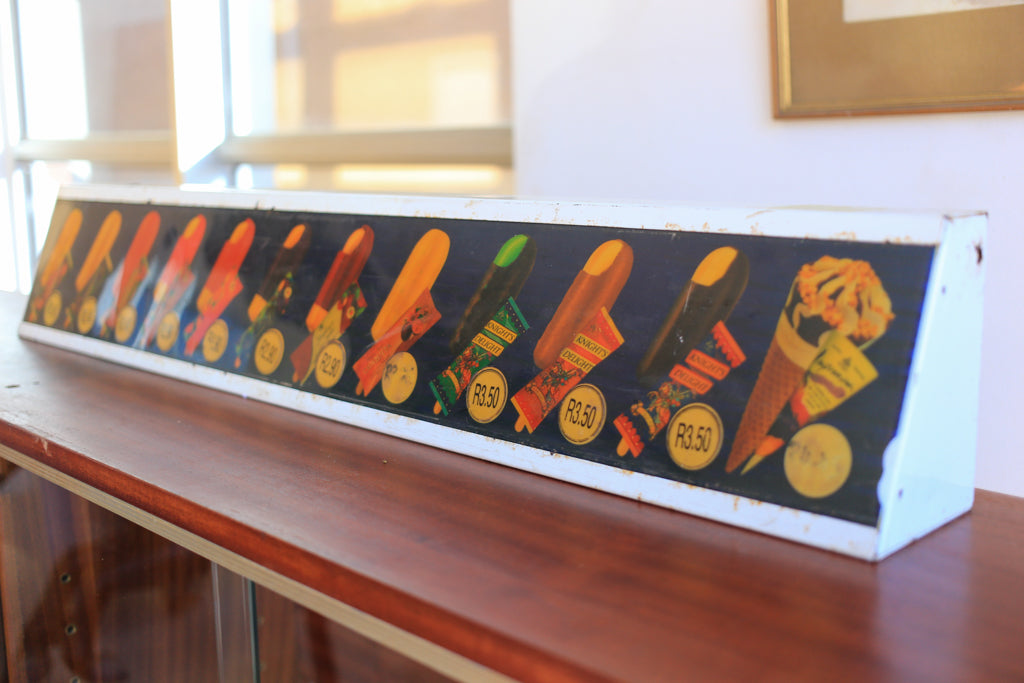 Vintage Ice Cream Advertisement Light Box