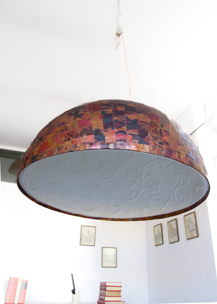 Oversized Copper Dome Lamp