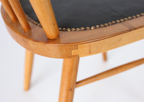 Four Spindle Back Mid-century Dining Chairs