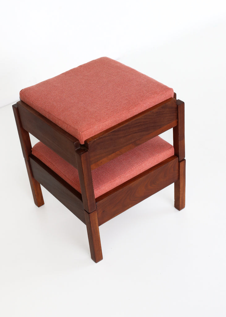 A Pair of Imbuia Footstools